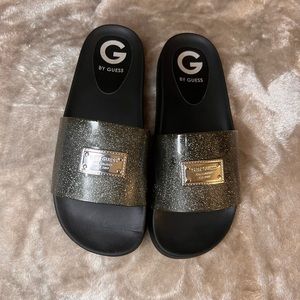 G by Guess Black Slides size 9